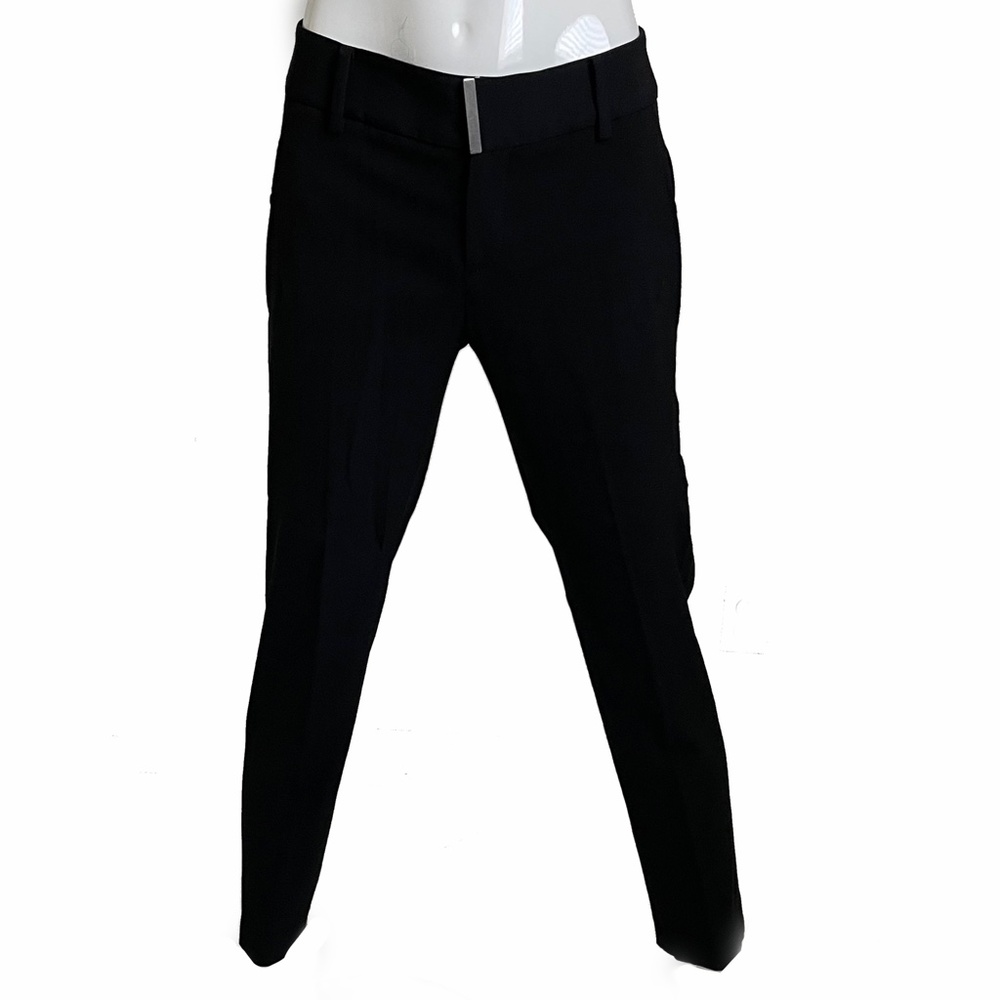 Helmut Lang Pants Skinny Fit Black Wool Blend Cigarette Style Size 2